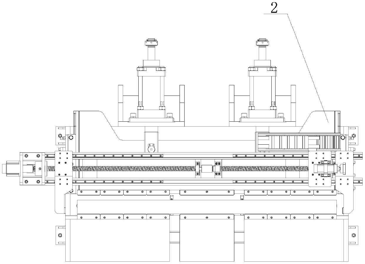 Automatic automobile plate spring forming heat treatment line and work method thereof