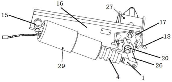 Electromagnetic exhaust brake device for automobile