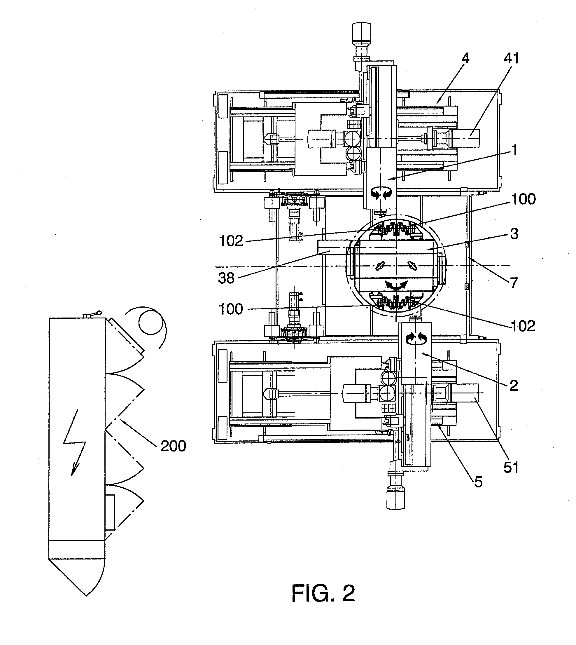 Machine and method for machining ends of crankshafts