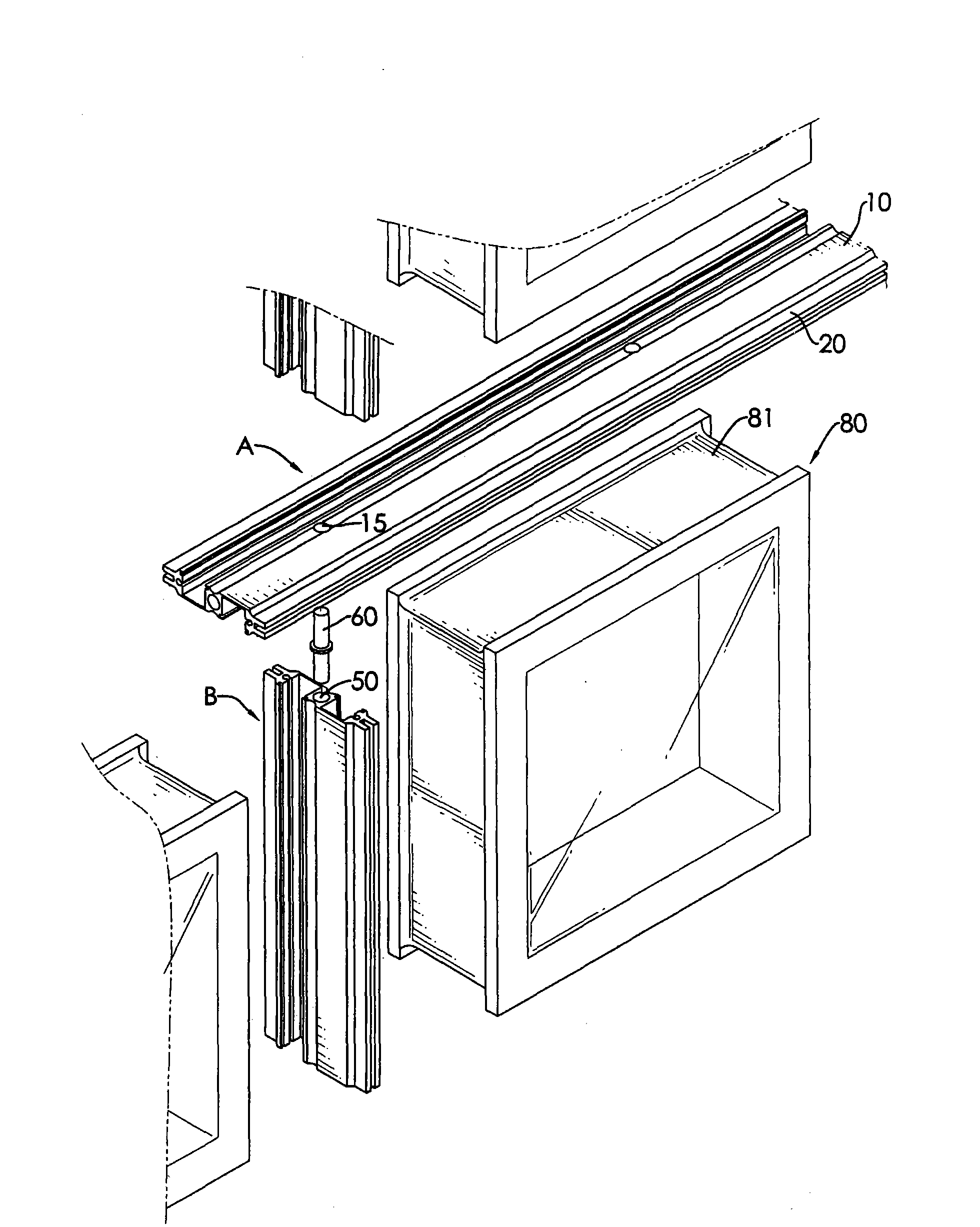 Framework of glass brick wall and construction method thereof