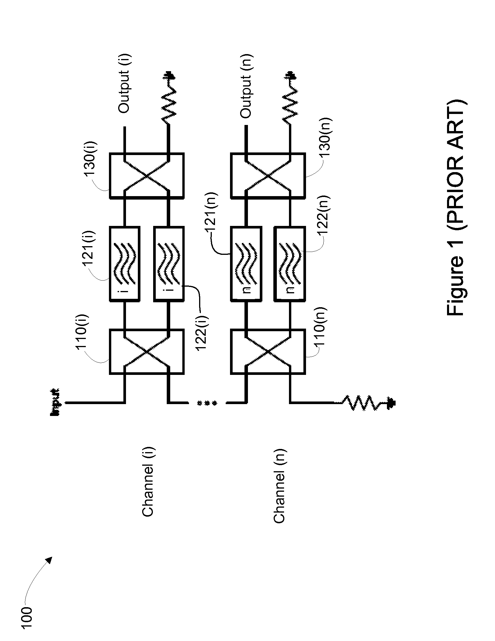 Compact microstrip hybrid coupled input multiplexer