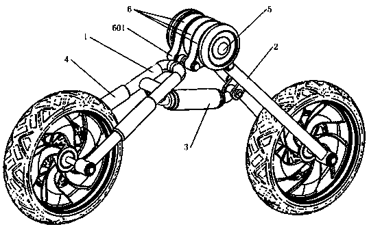 Lifting motorcycle frame and motorcycle