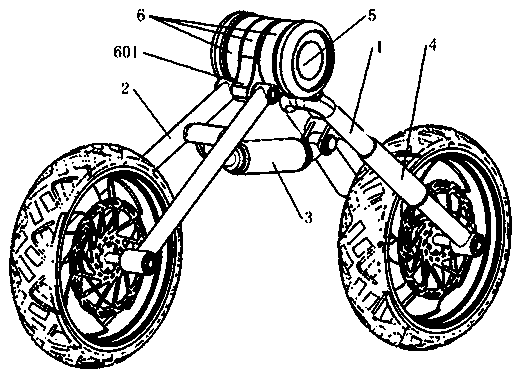 Lifting motorcycle frame and motorcycle