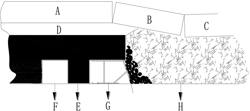 Crossed building block wall body supporting method for reinforcing forefield abandoned roadway