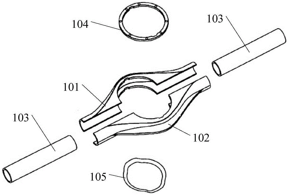 Automobile drive axle housing and manufacturing technology and manufacturing mold of automobile drive axle housing