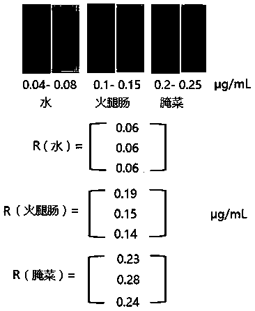 Color/fluorescence double signal visible rapid nitrite detection method, and applications thereof