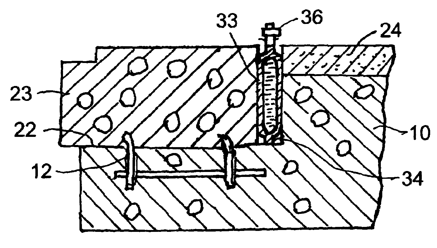 Method and device for removing part of concrete structure