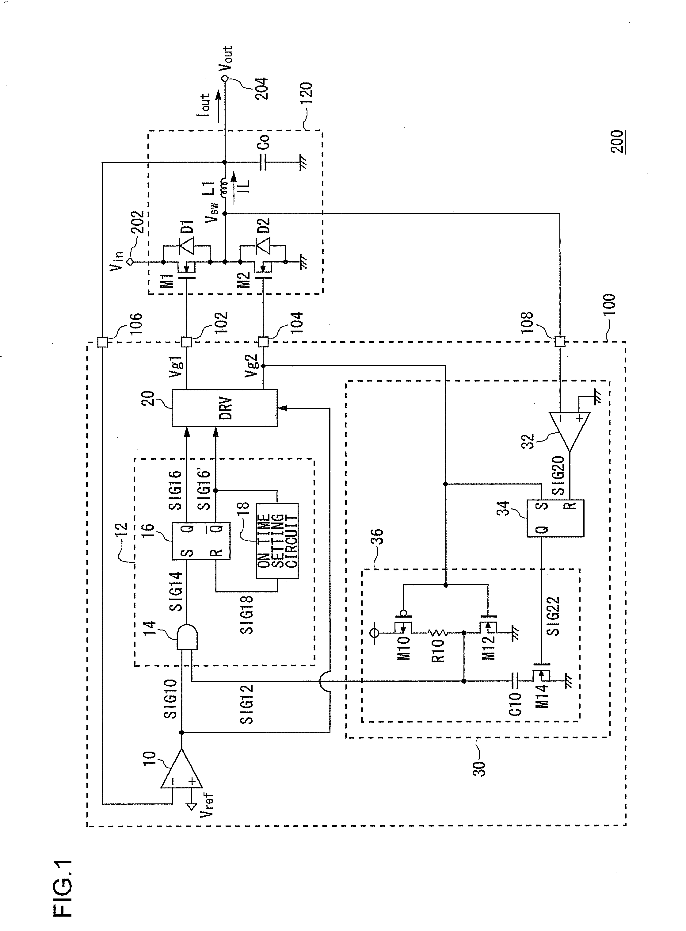 Step-down switching regulator, control circuit thereof, and electronic device using the same