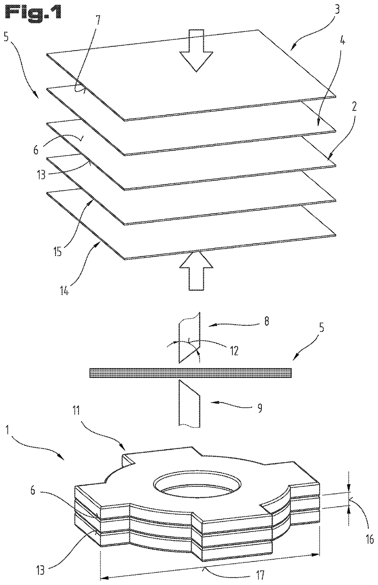 Method for producing a friction disc