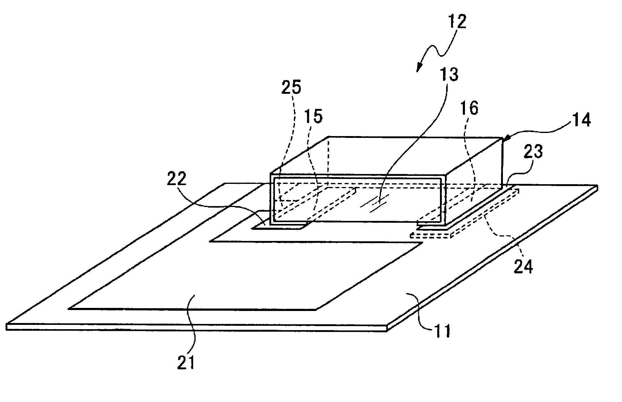 Surface mount antenna, and an antenna element mounting method