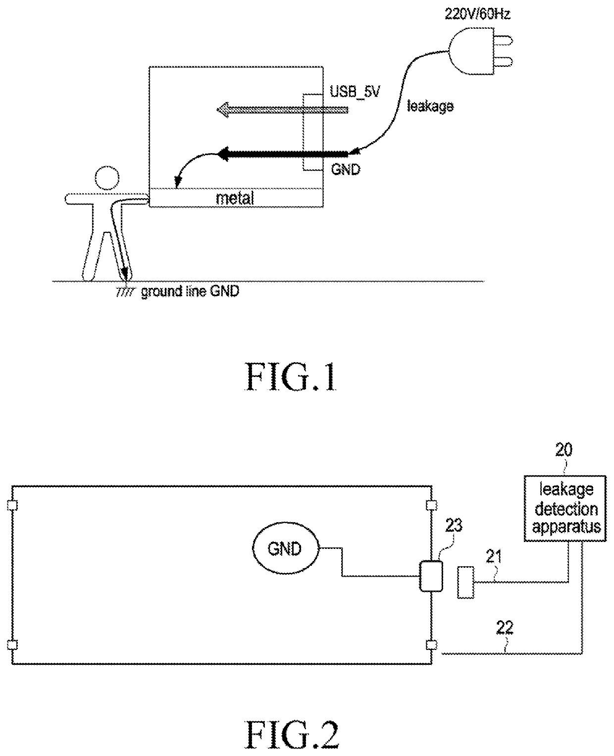 Terminal of supporting leakage detection, and method for performing leakage detection for the terminal