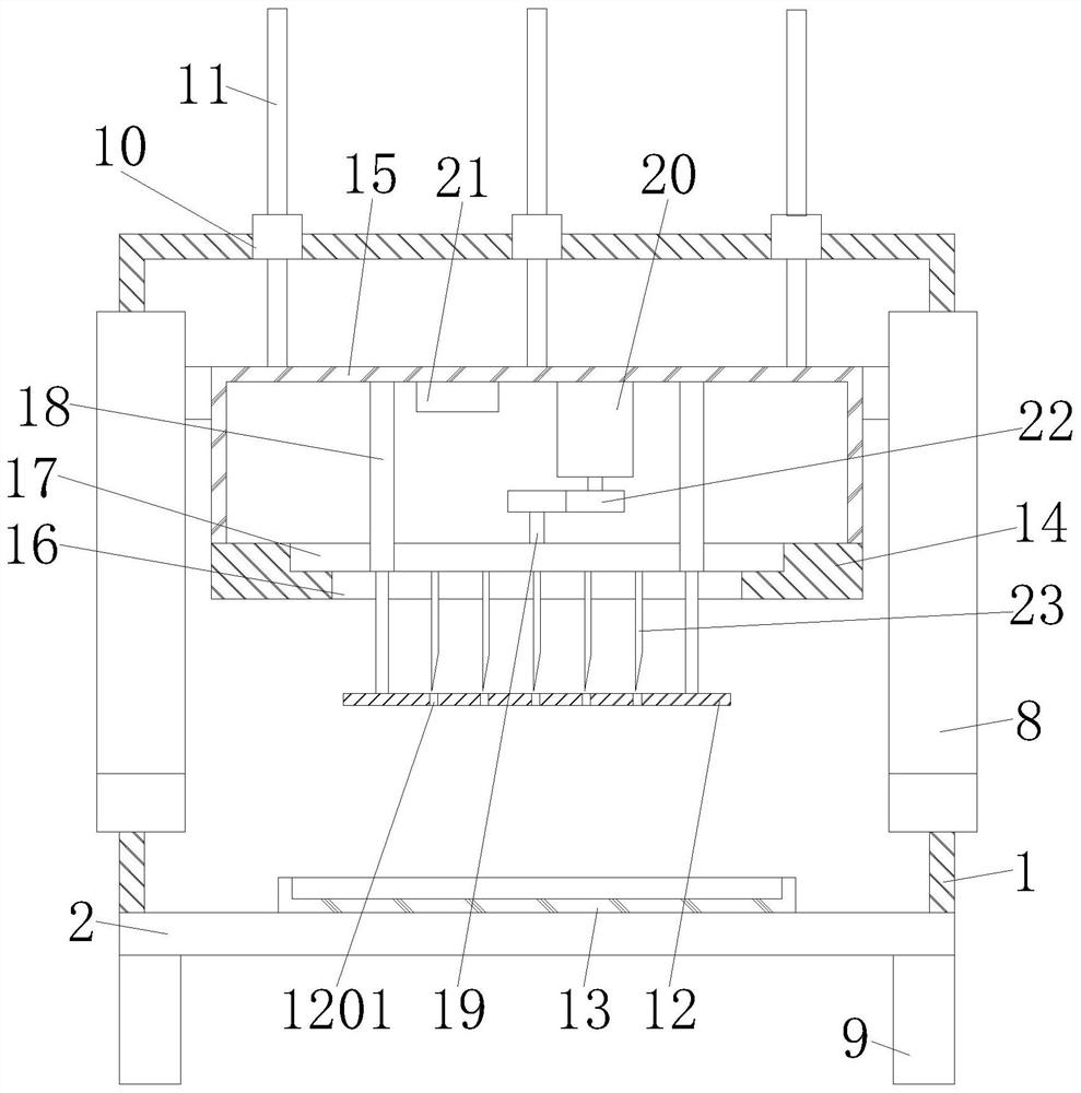 A rotary cutting device for meat processing