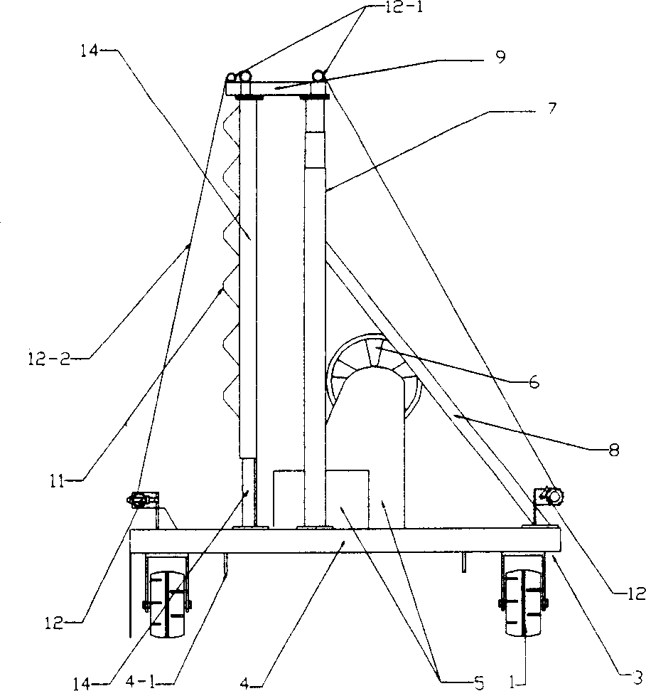 Lifting moving windproof net device