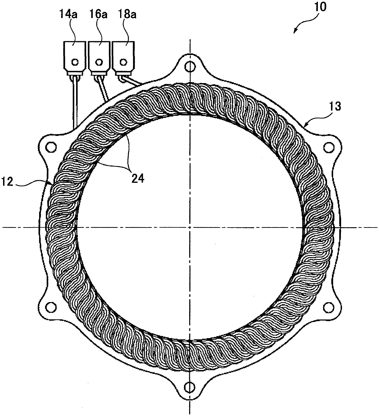 Stator of rotating electric machine