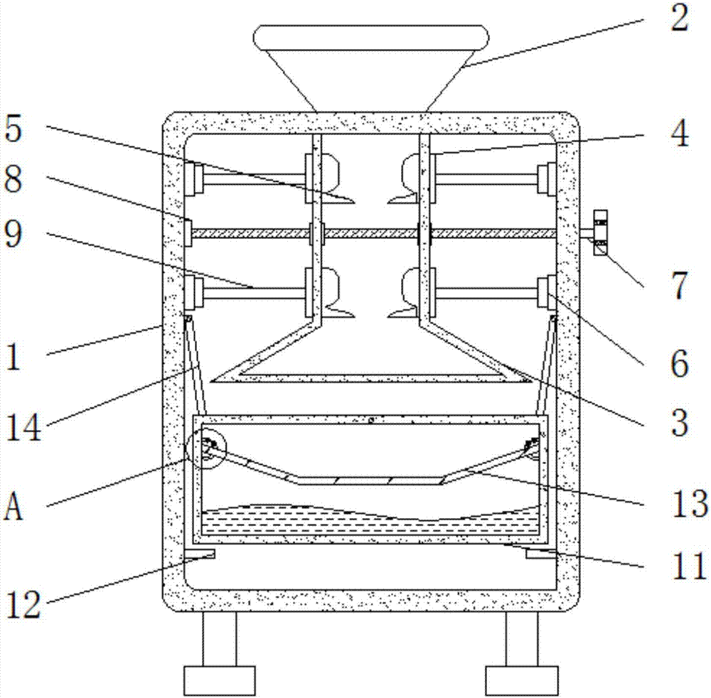 Environment-friendly paint waste treatment device convenient to dismount