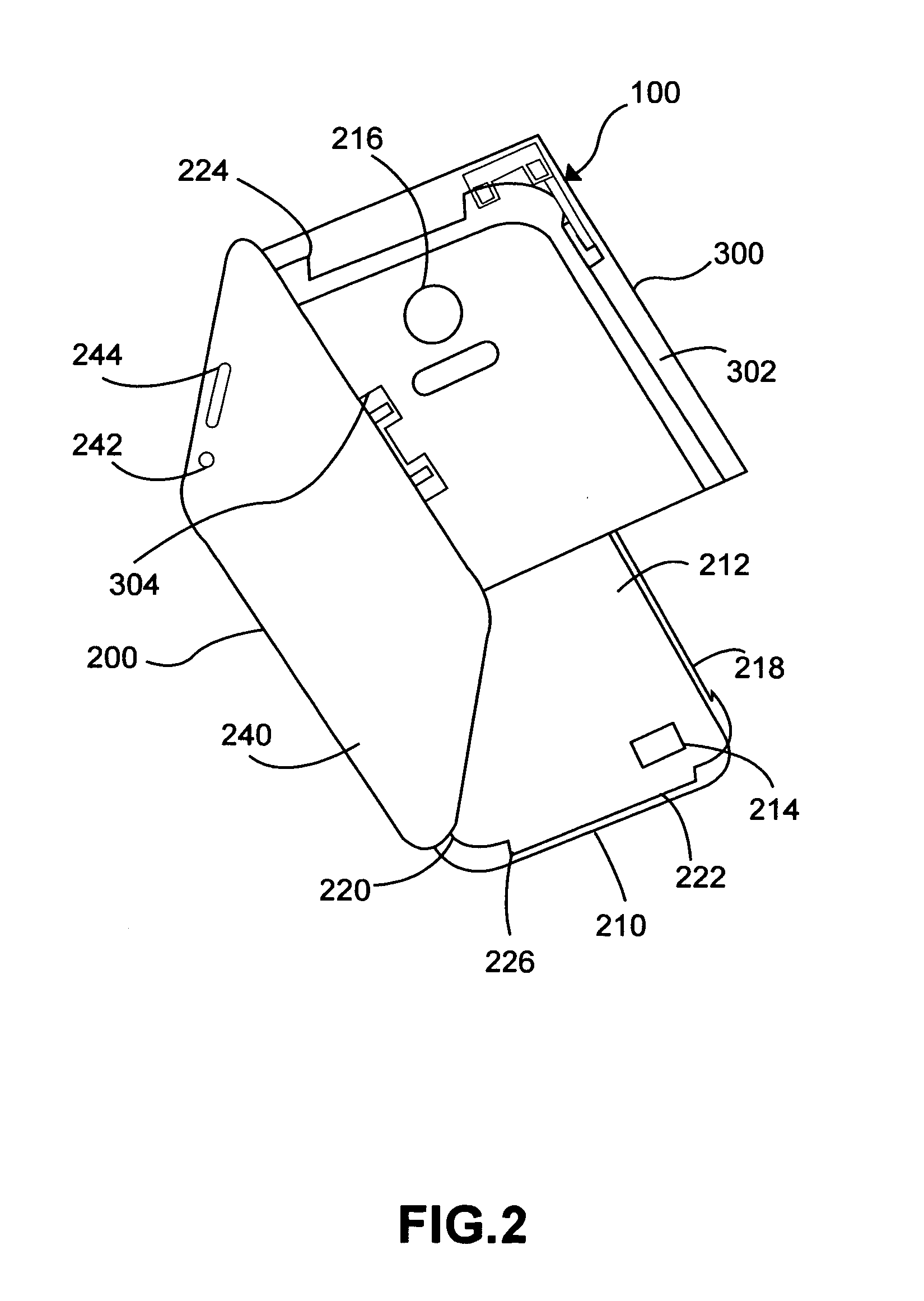 Phone case with built-in magnification device