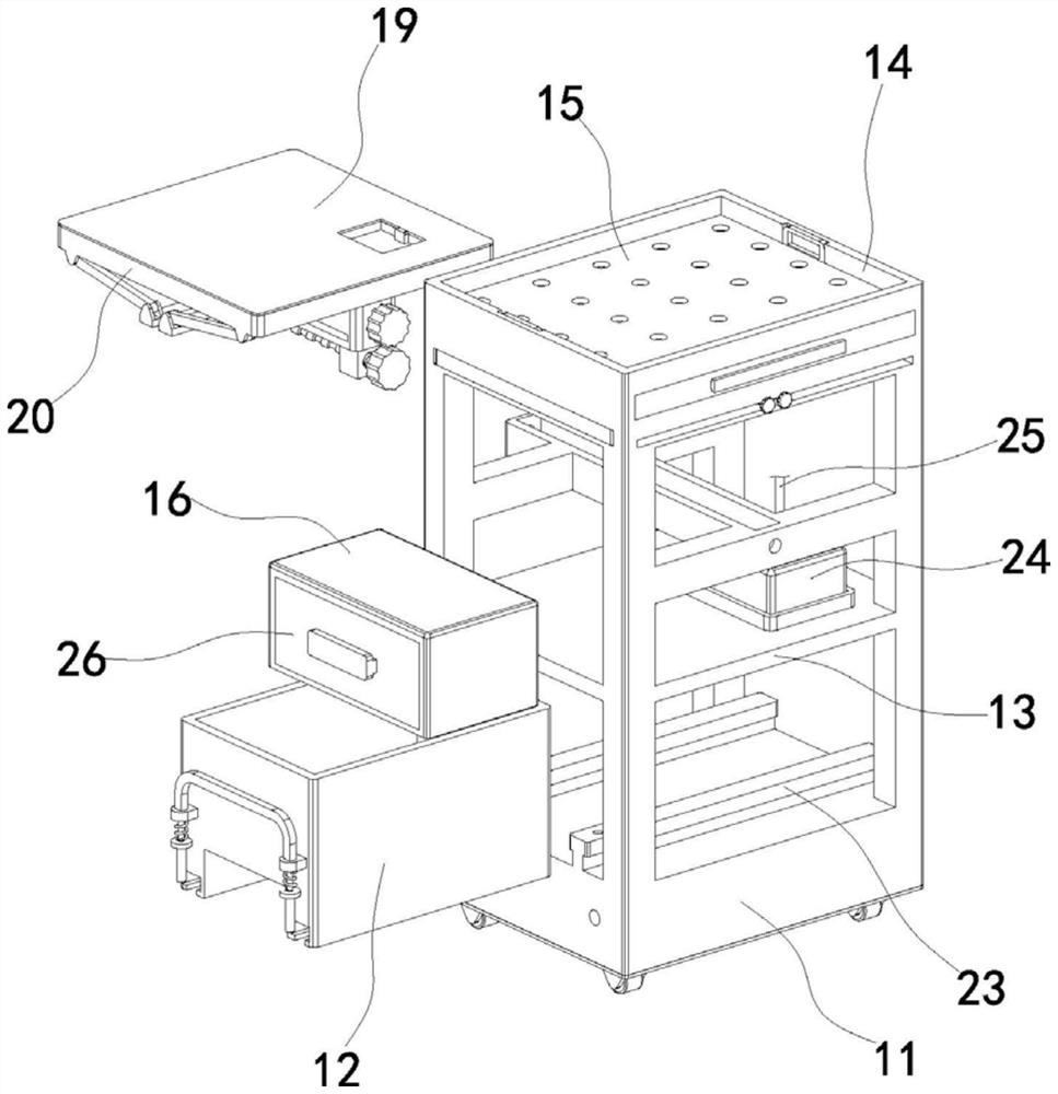 Multifunctional mobile treatment vehicle for digestive endoscope nursing