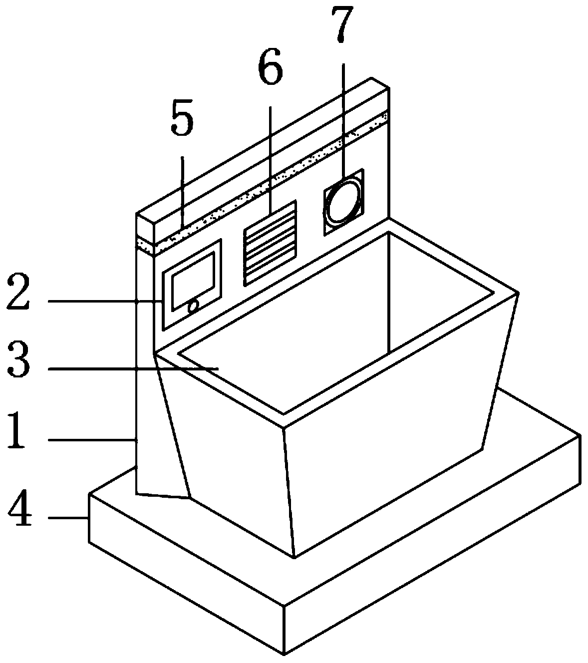 Feeding groove for animal husbandry