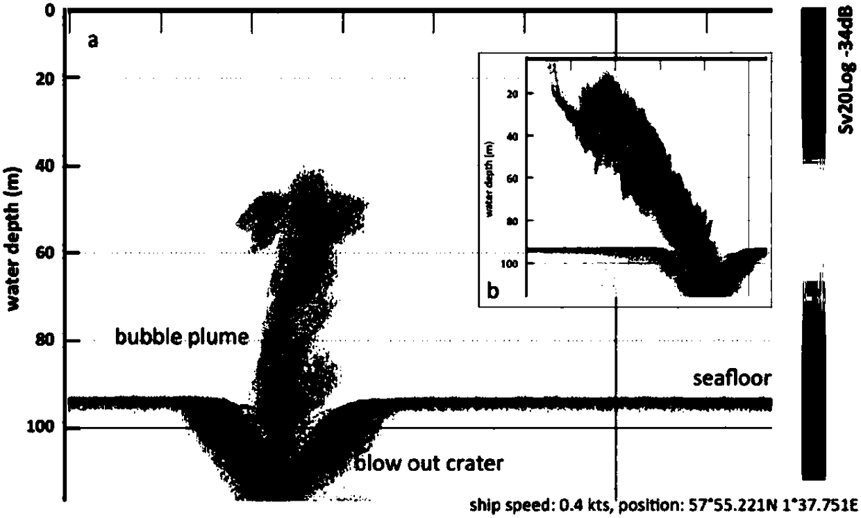 Sector conversion method based on seabed cold spring imaging data