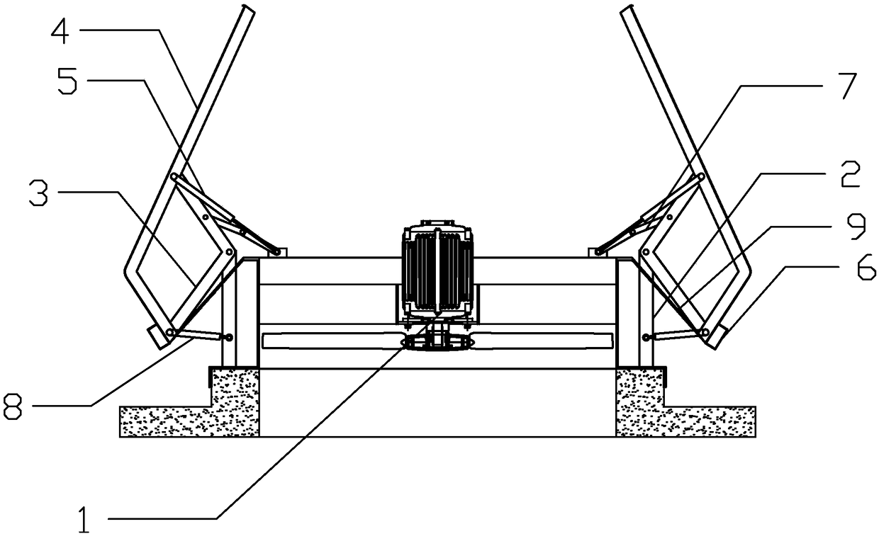 Roof fan with open-close type rainhats