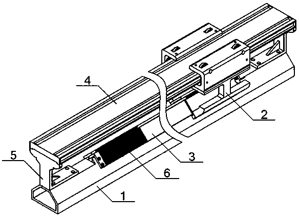 Magnetic-suspension-type flat knitting machine front movement device