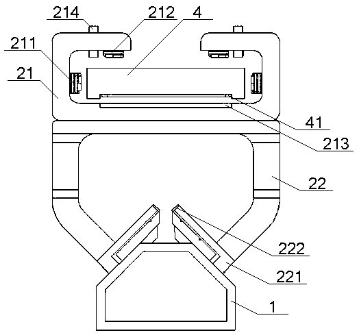 Magnetic-suspension-type flat knitting machine front movement device