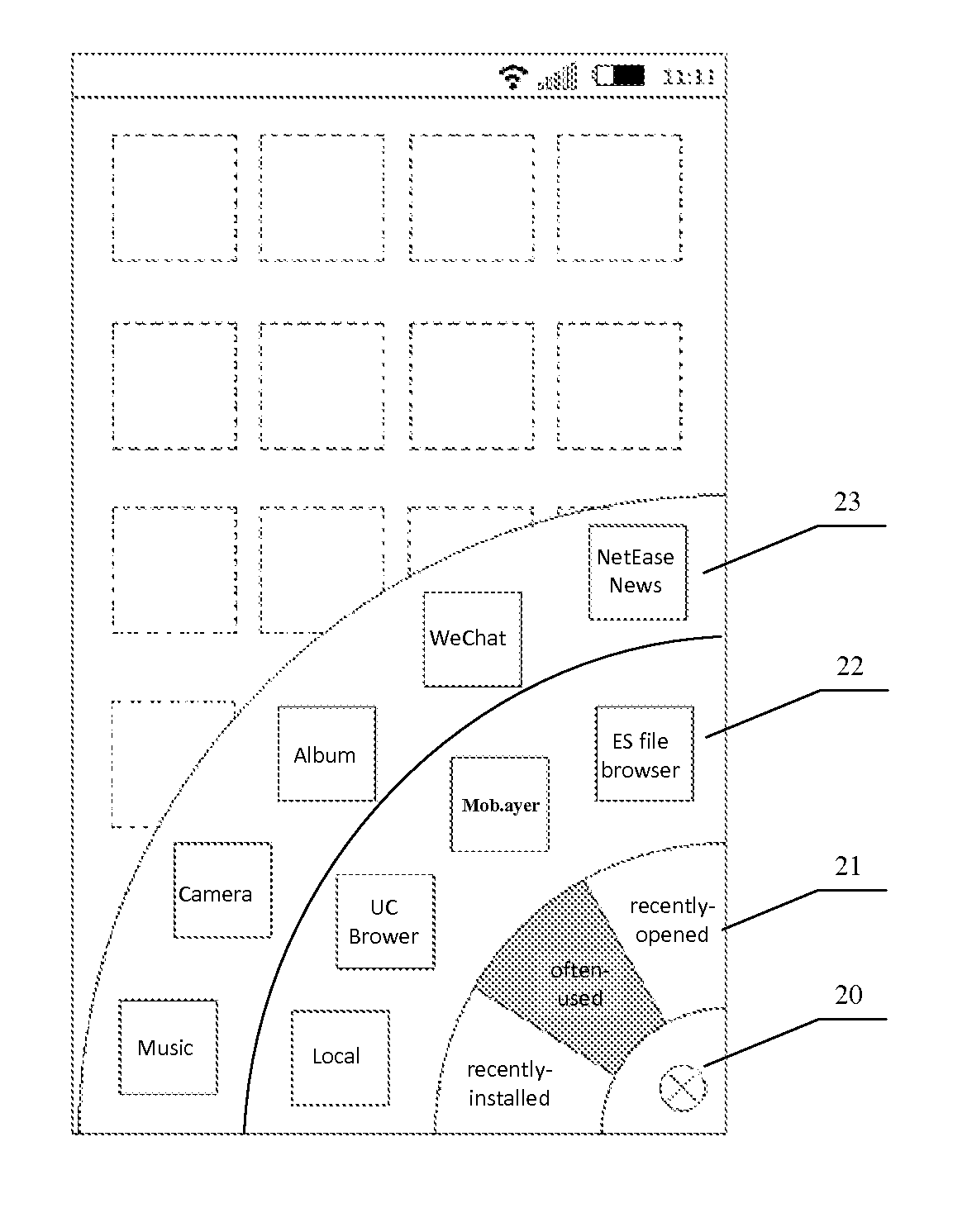 Event response method for user interface of mobile device, and mobile device