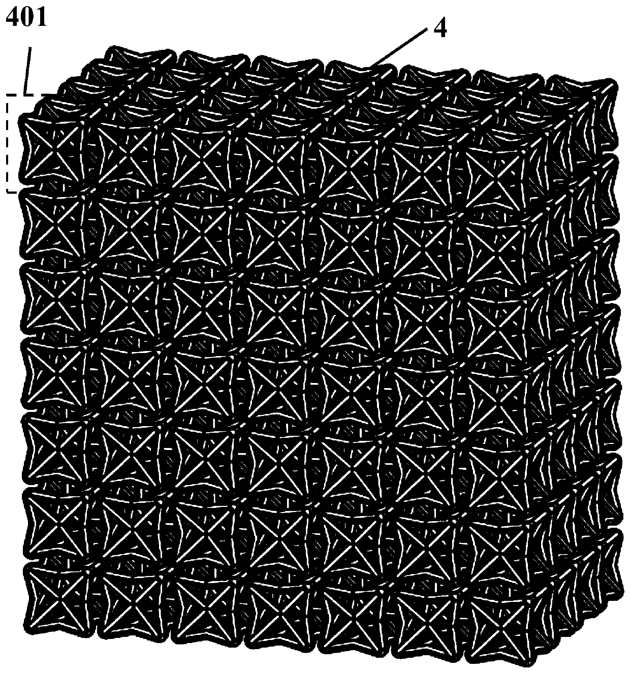 Energy absorption box based on inner core with concave polyhedron negative Poisson's ratio three-dimensional structure