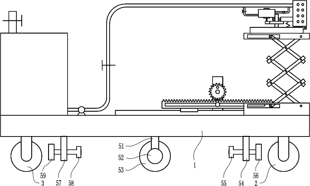 An adjustable sprinkler device for lining concrete used in tunnel construction