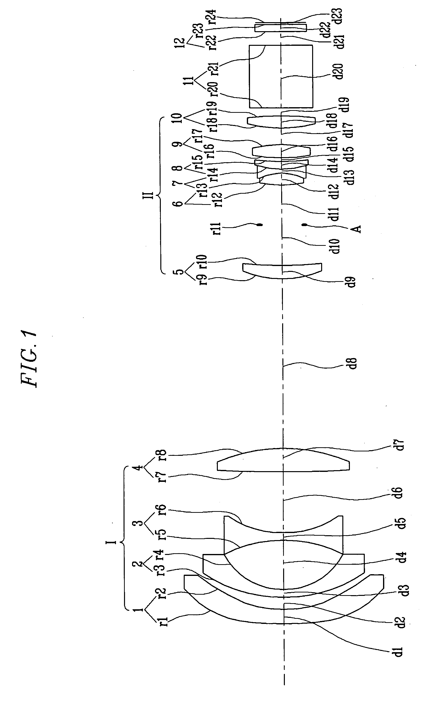 Wide-angle projection lens