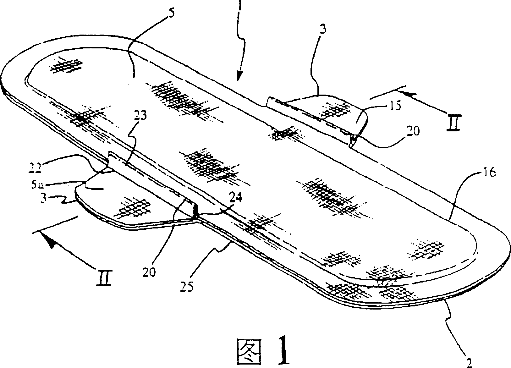 Sanitary absorbent article with positioning tabs incorporating barriers against leakage