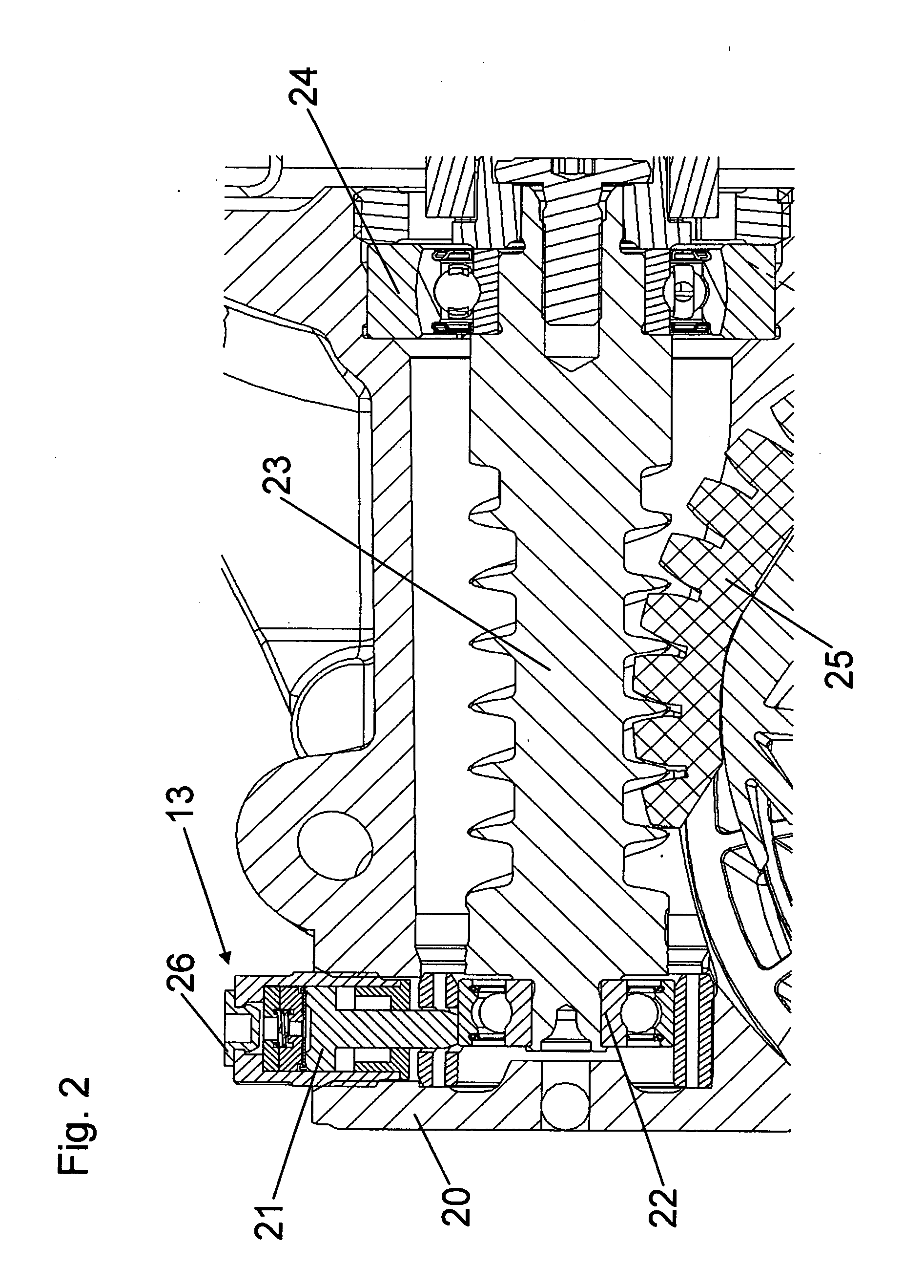 Device for pressing a transfer element