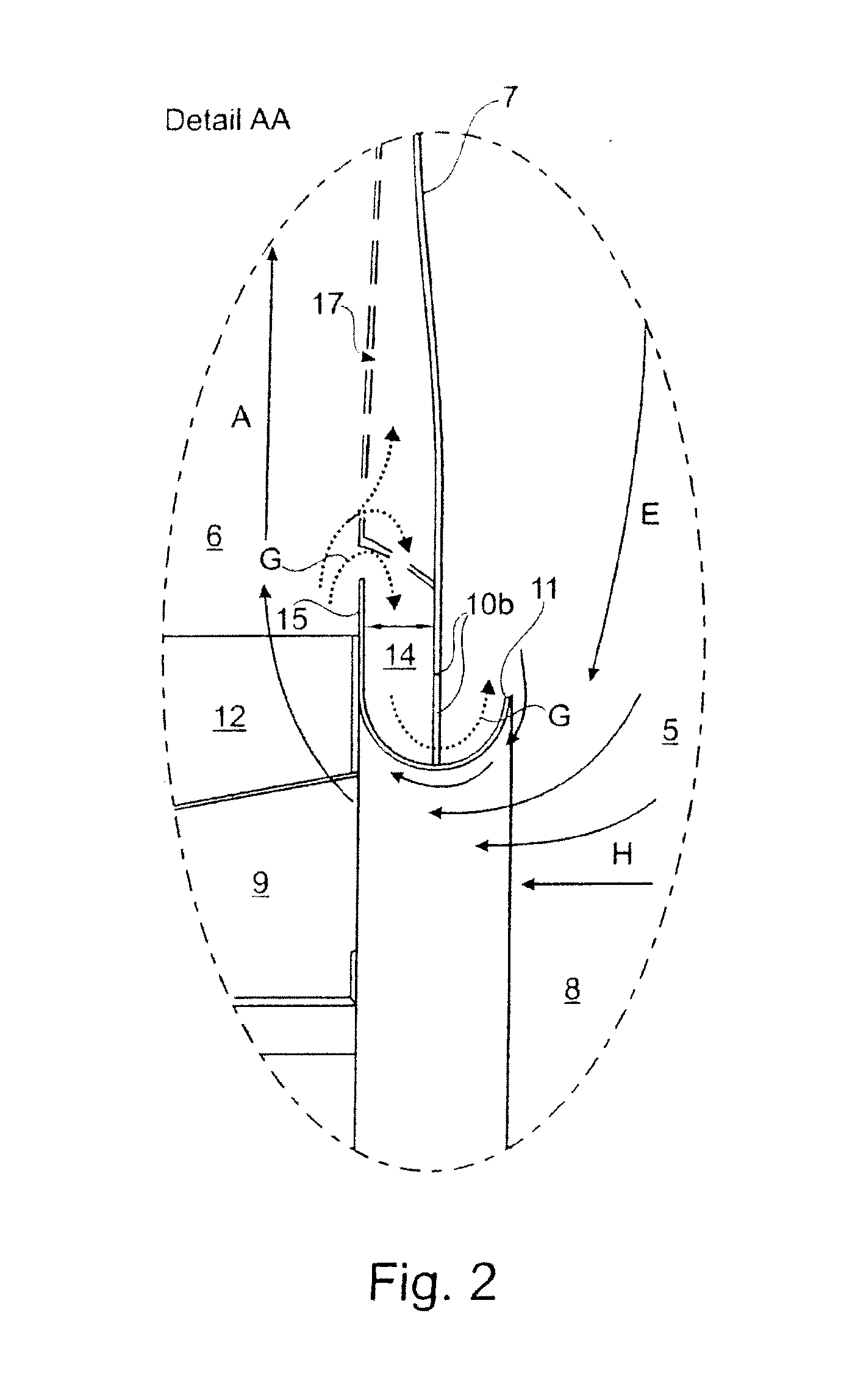 Flow directing device for a cooking appliance