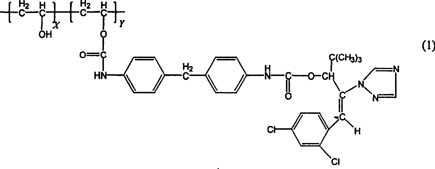 High molecular chemical slow releasing sterilizer containing diniconazole as biological active component