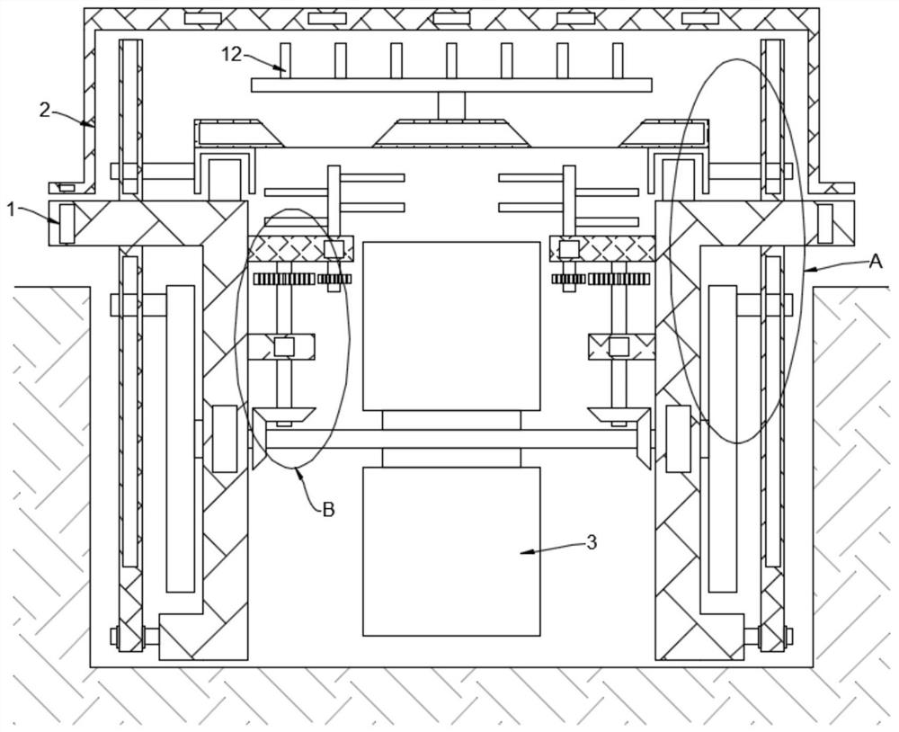 Sewer channel sewage disposal floor for municipal sanitary management