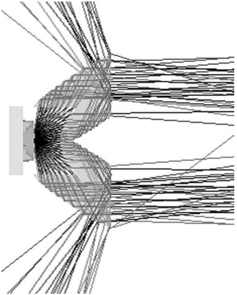 Lens for edge light type display device and display device having the same