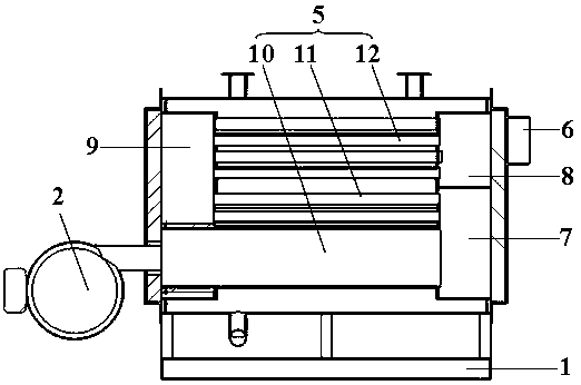 Horizontal gas boiler