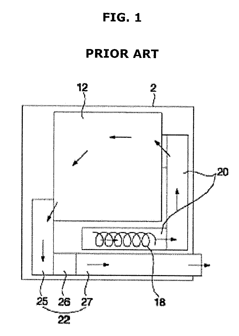 Method of controlling heat in dryer having intake duct with builtin heater