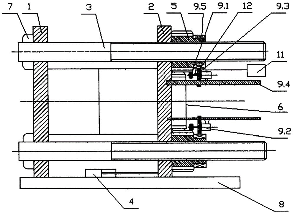 Mold opening and closing method of self-locking two-plate machine mold closing mechanism