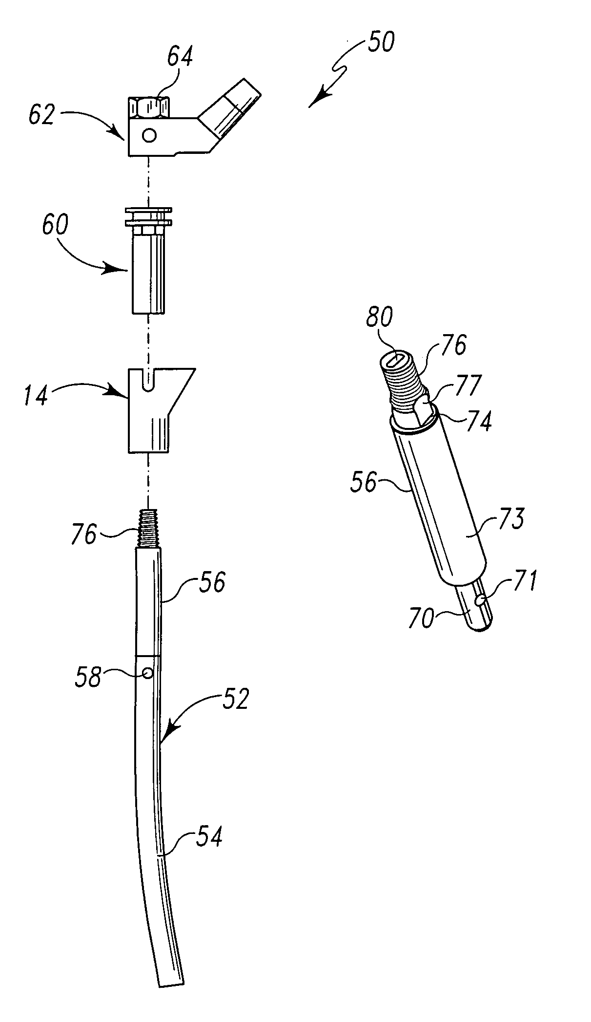 Modular hip stems and associated method of trialing