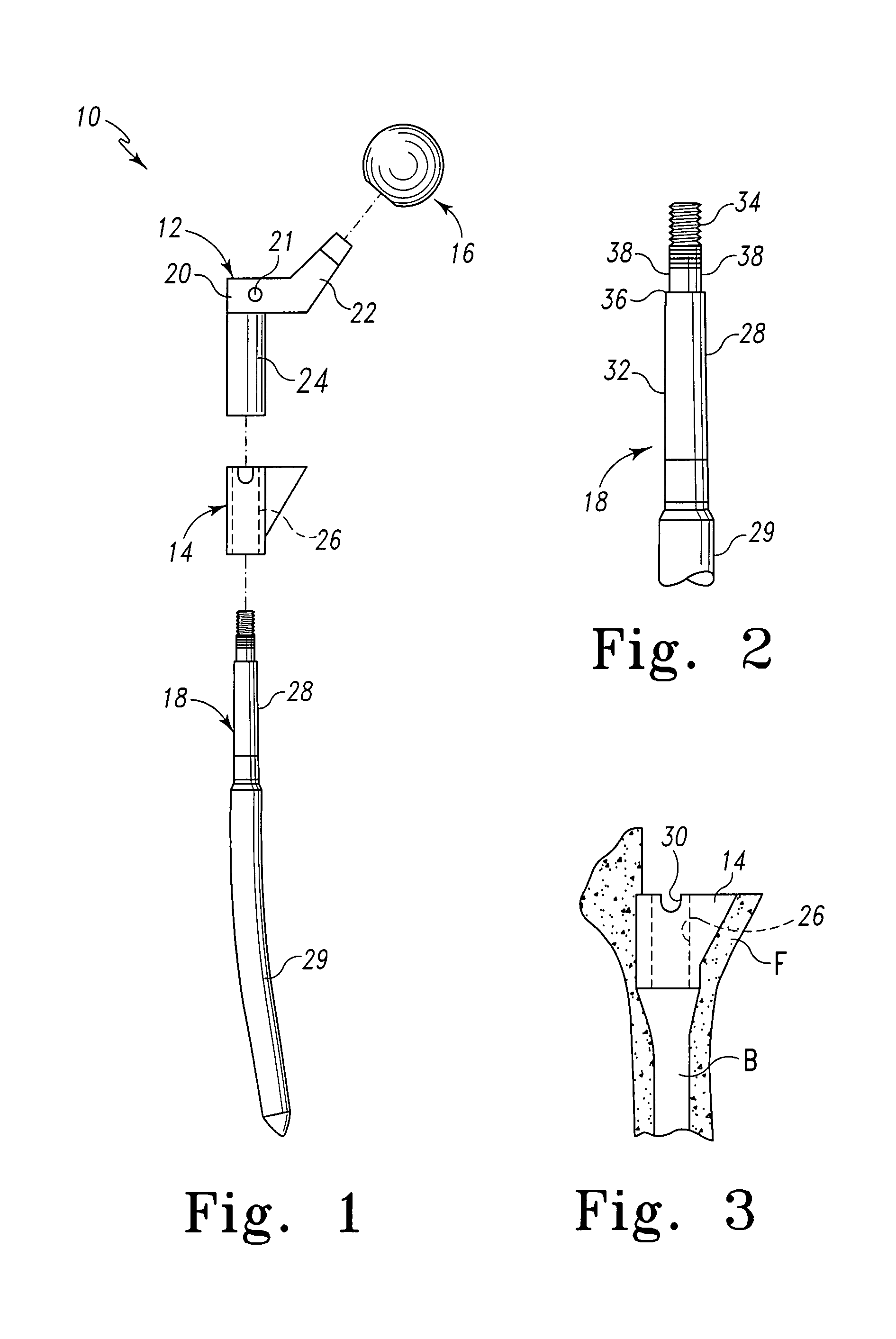Modular hip stems and associated method of trialing