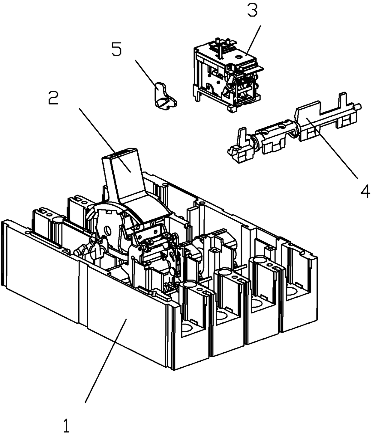 Molded case circuit breaker with residual current protection