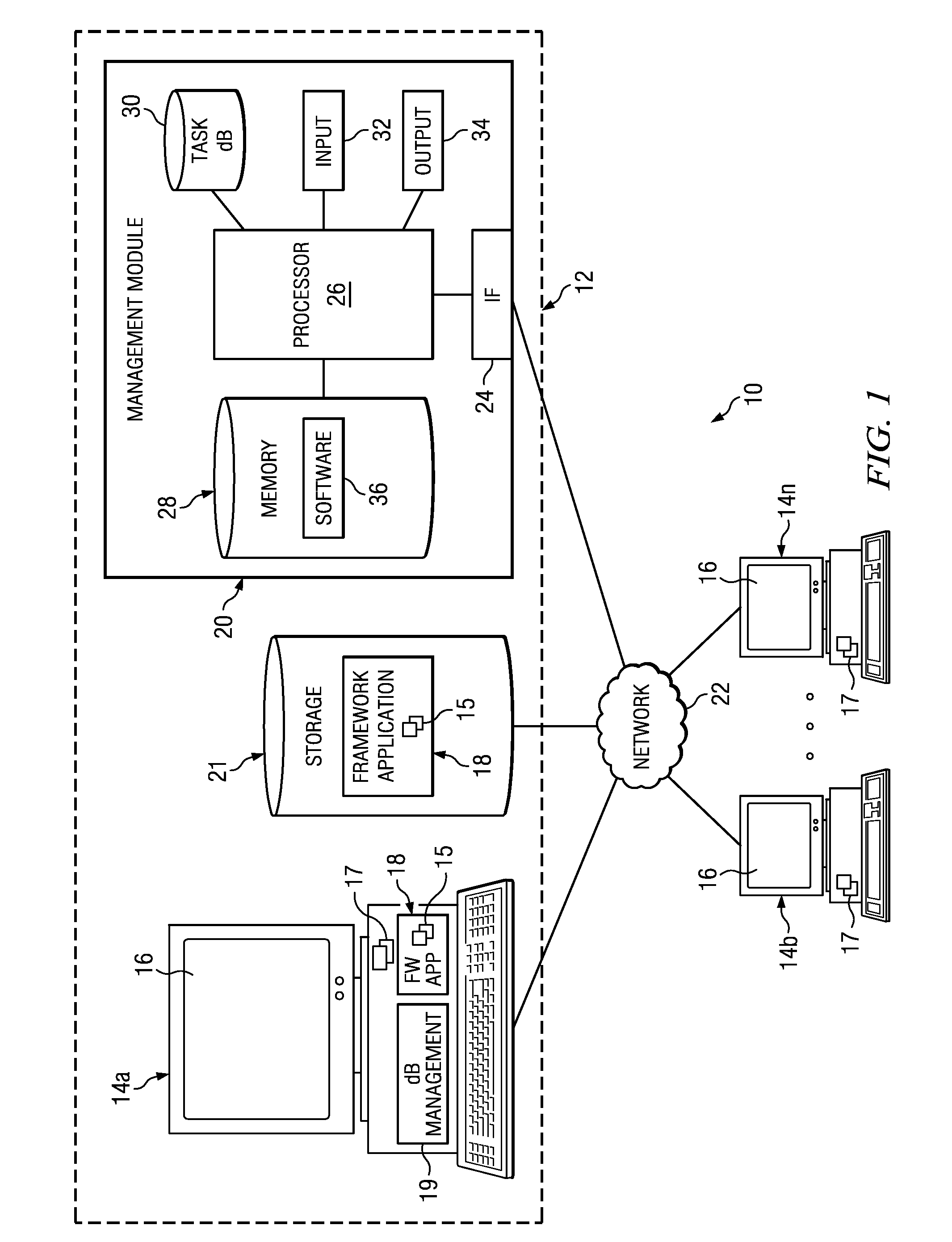 Integration of a Framework Application and a Task Database