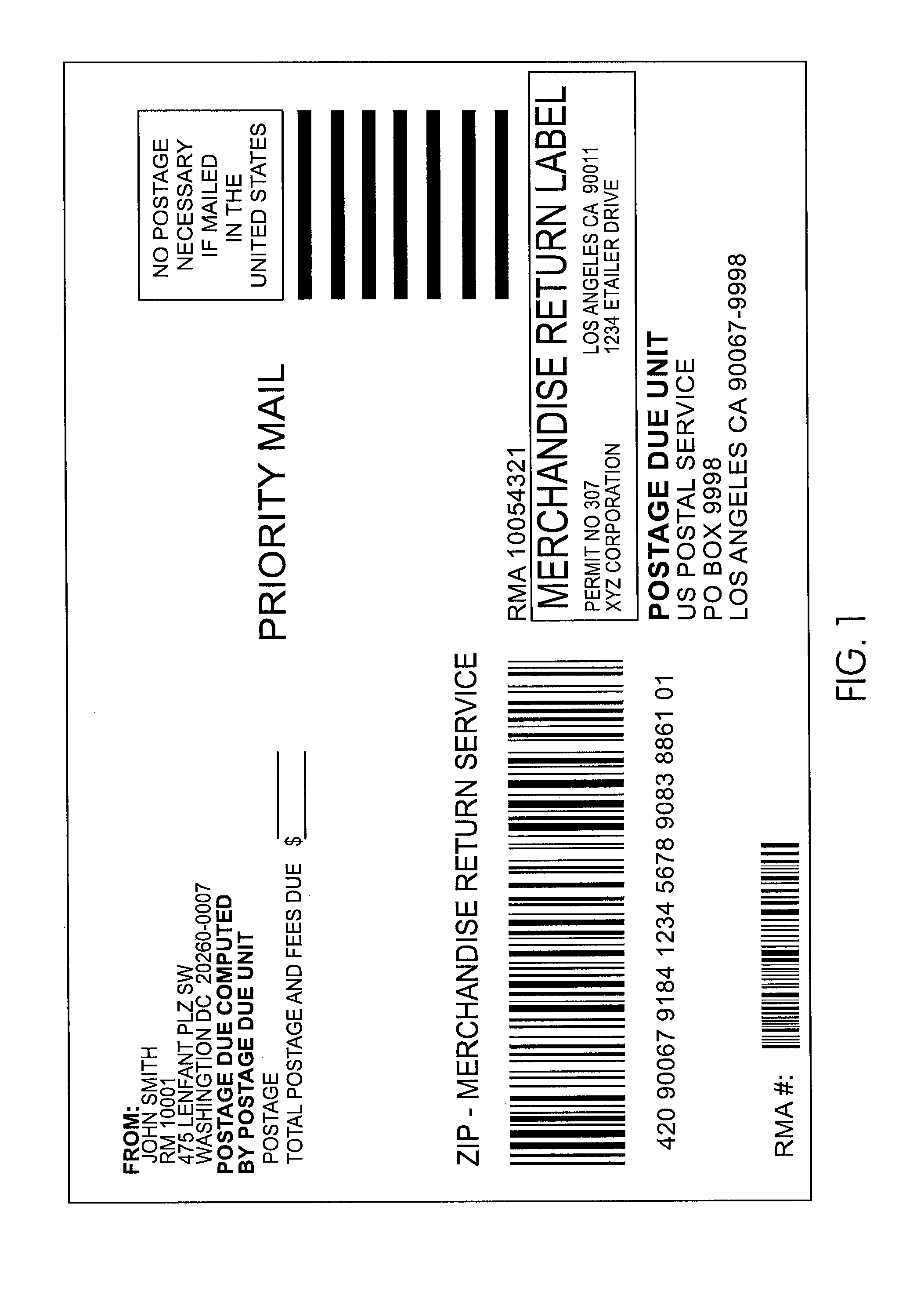 System and method for processing a mailing label