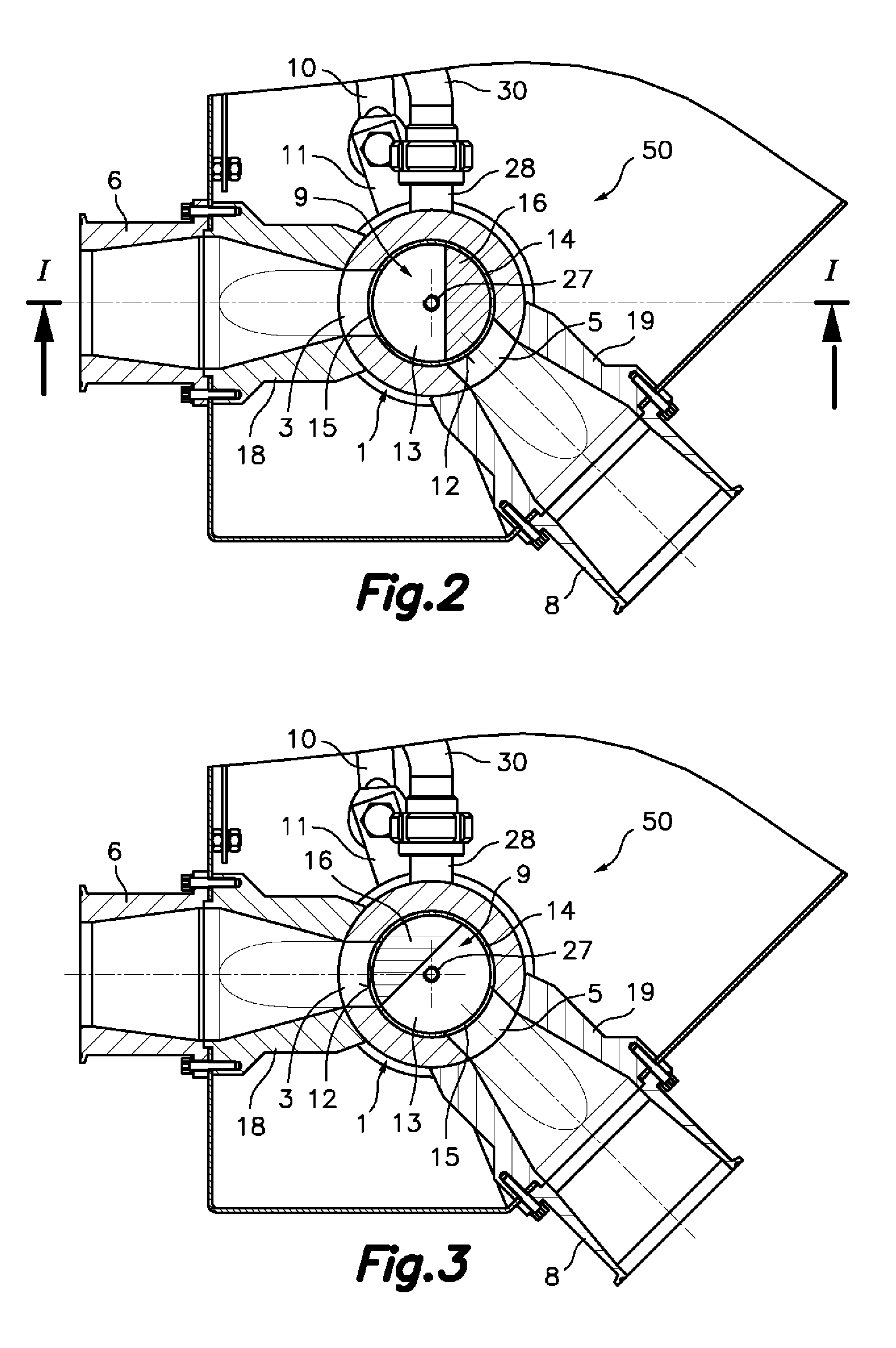 Valve device for a pasty food product volumetric metering apparatus, and volumetric metering apparatus