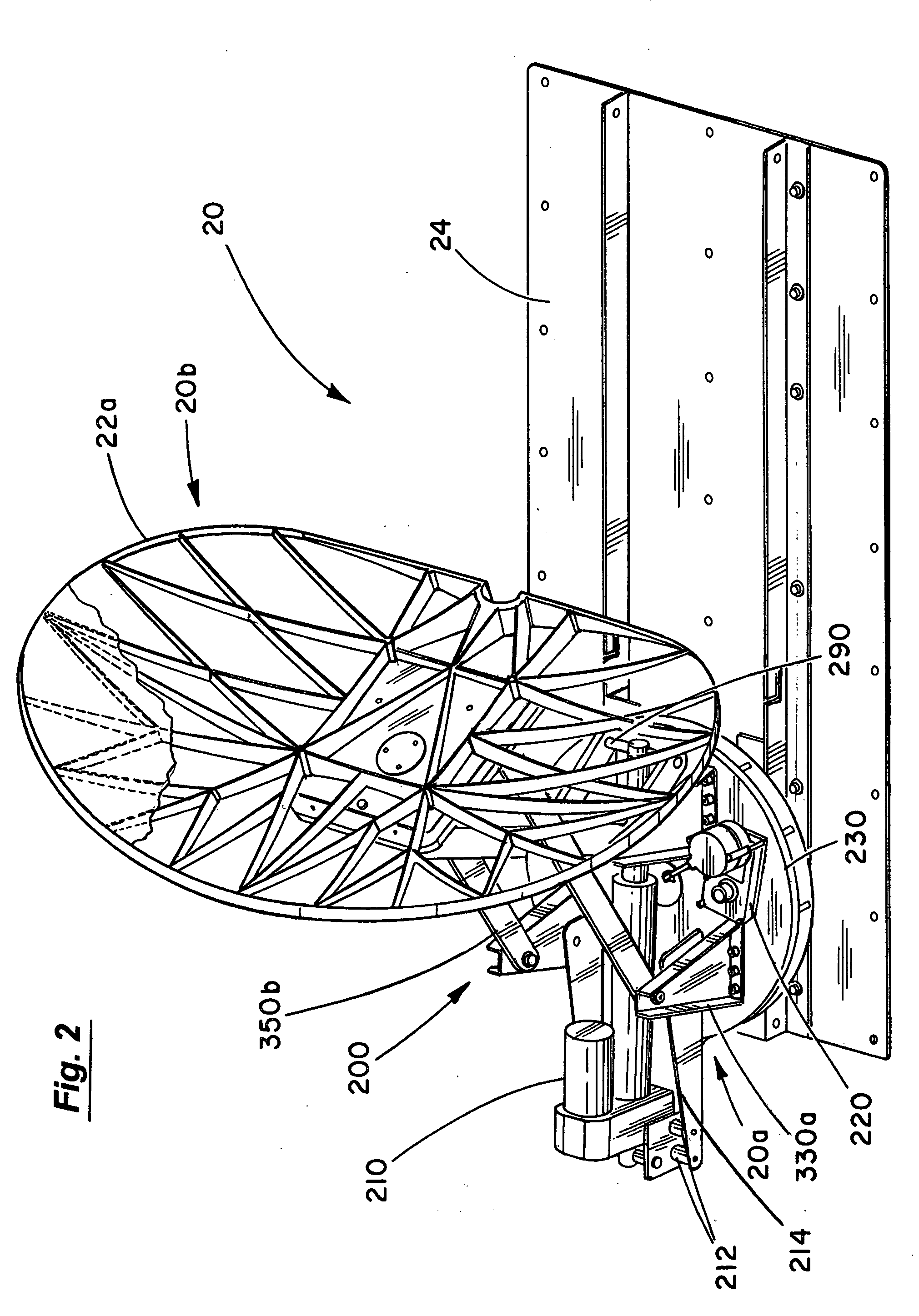 Quick release stowage system for transporting mobile satellite antennas