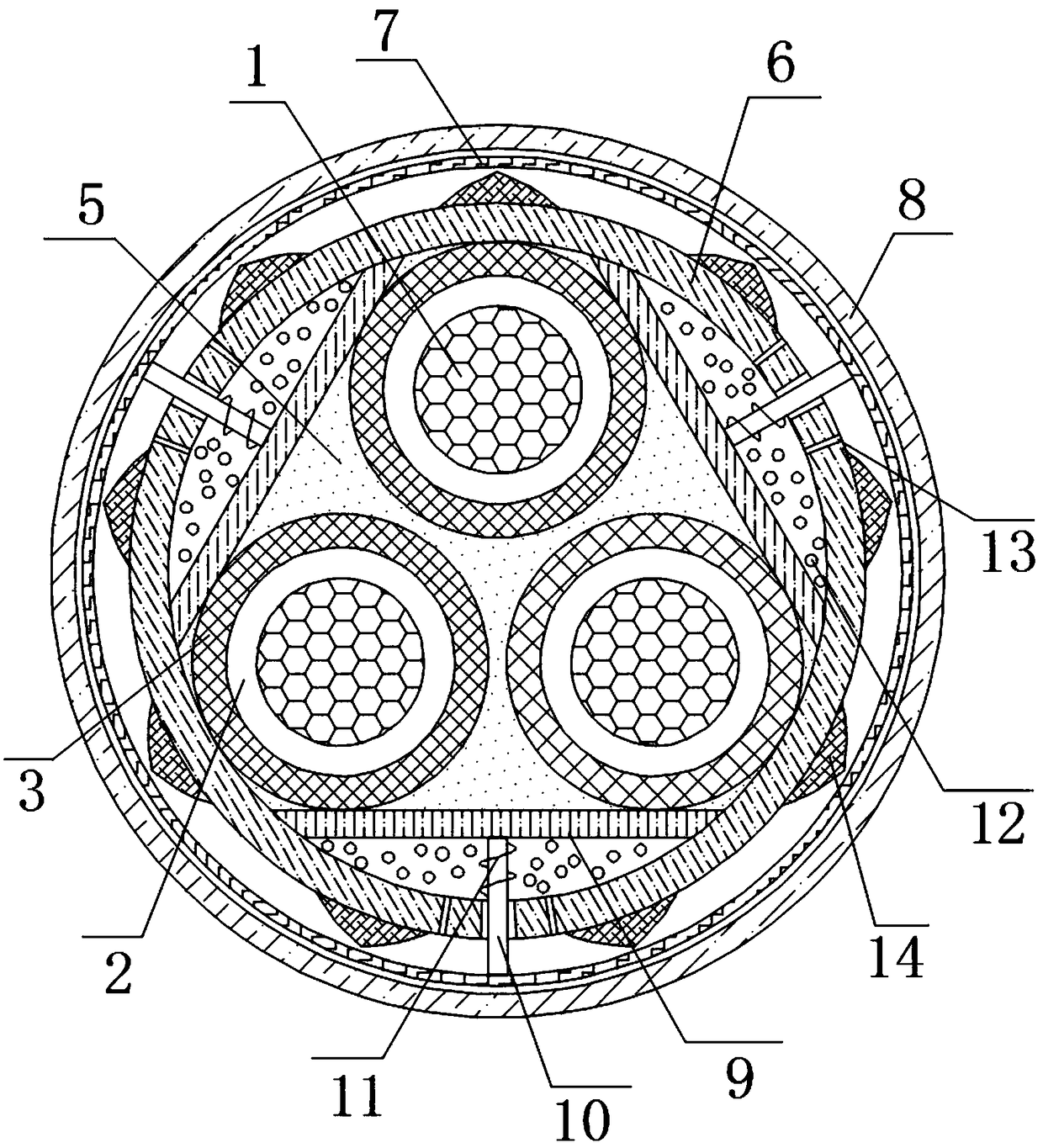 Flame-retardant flame-proof wrapping tape for cable