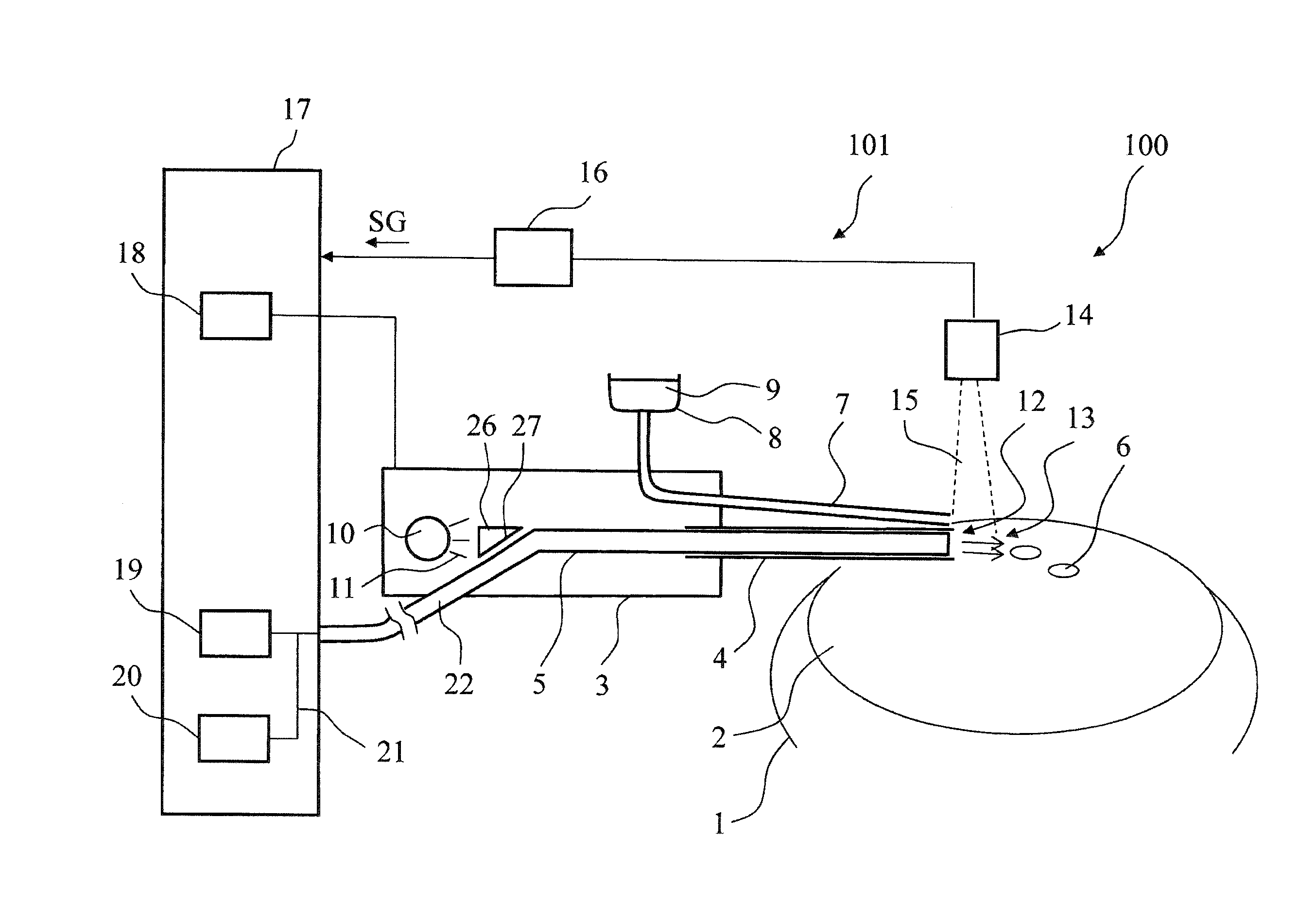 Control arrangement for an ophthalmic surgical system