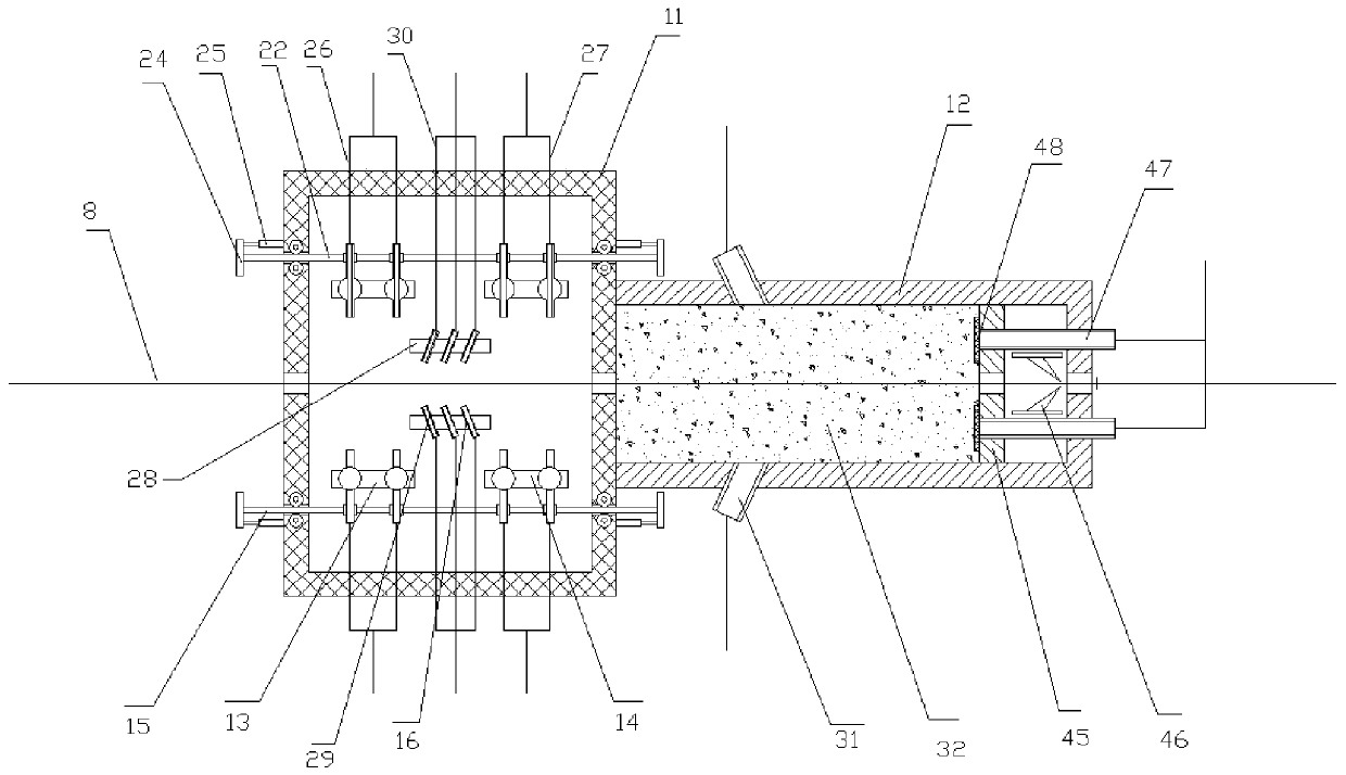 Absorbing material rolling cut device for adult diaper production line
