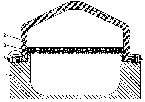 A sealing structure of a biogas digester cover